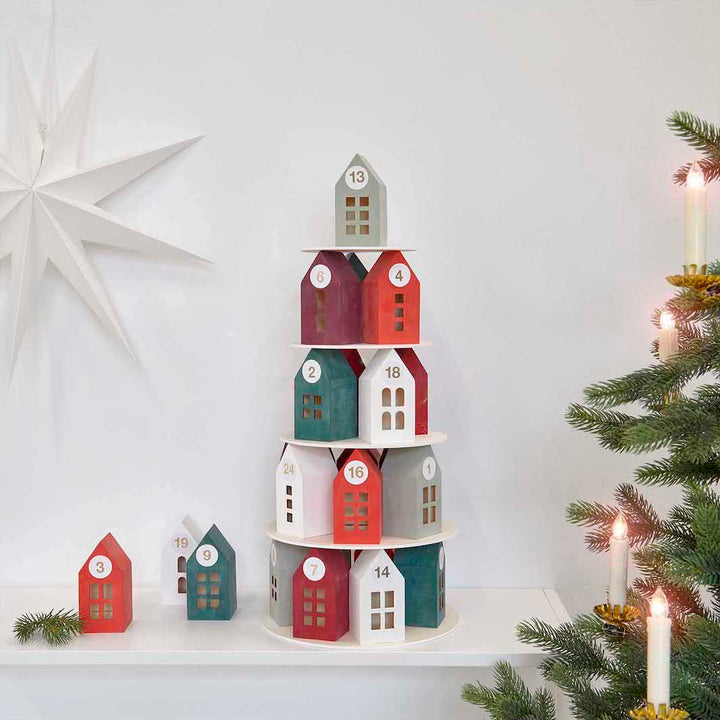 Calendrier de l'Avent - Pyramide de Maisonnettes