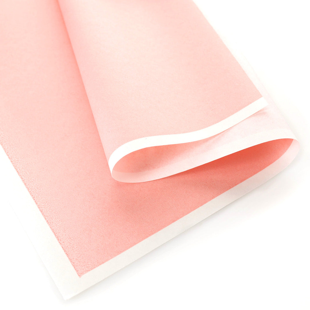 photo packshot d'une courbe du papier japonais yuzen chiyogami uni rose pêche adeline klam (U685)