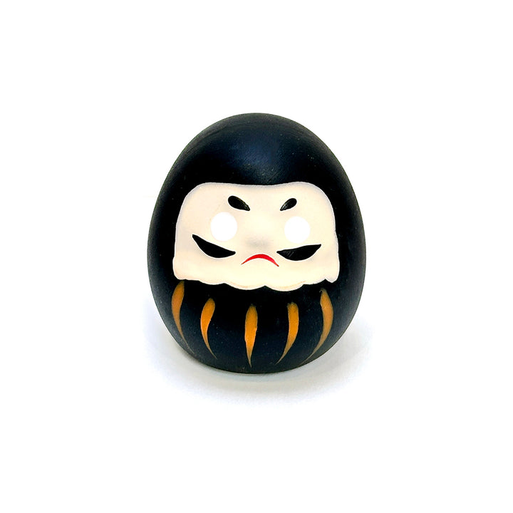 photo packshot d'un daruma noir en céramique