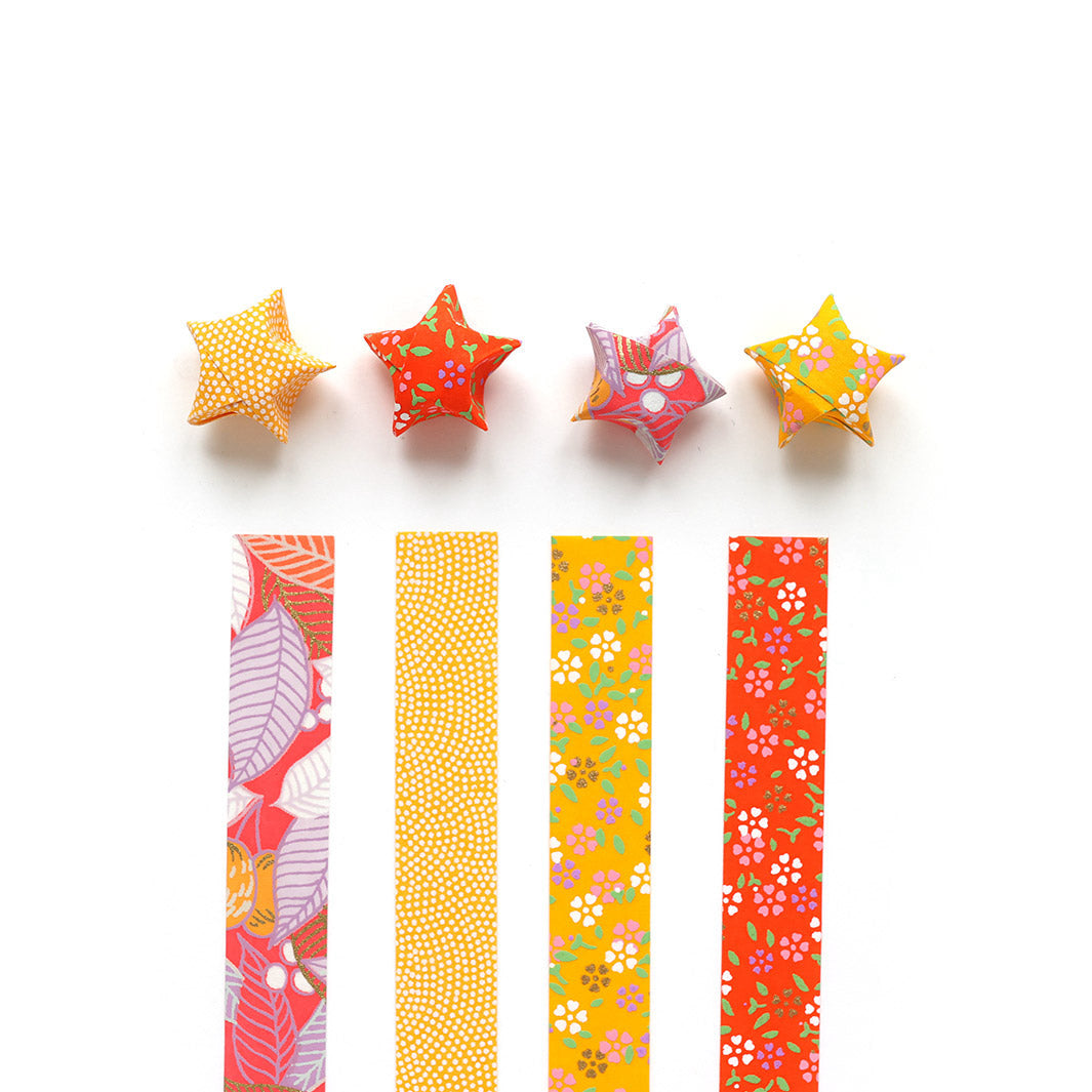 Origami Star Kit - Yellow, Pink, Purple and Orange - Pondicherry