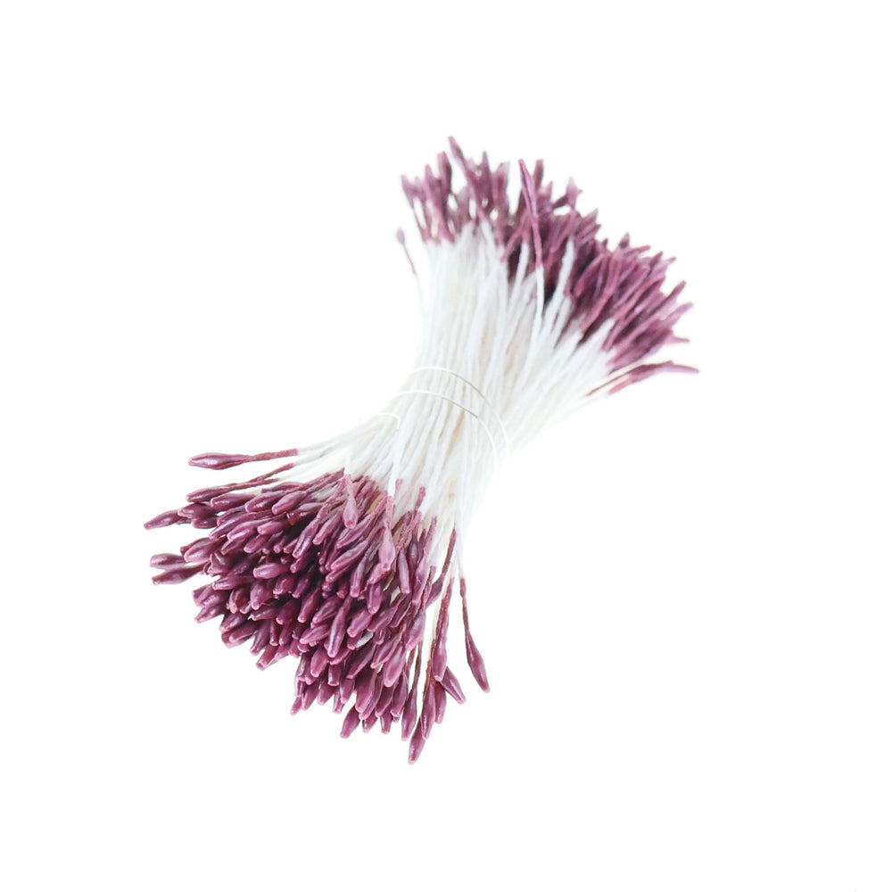 photo packshot du fagot de pistils de fleurs lie de vin métallisé et blancs 1062