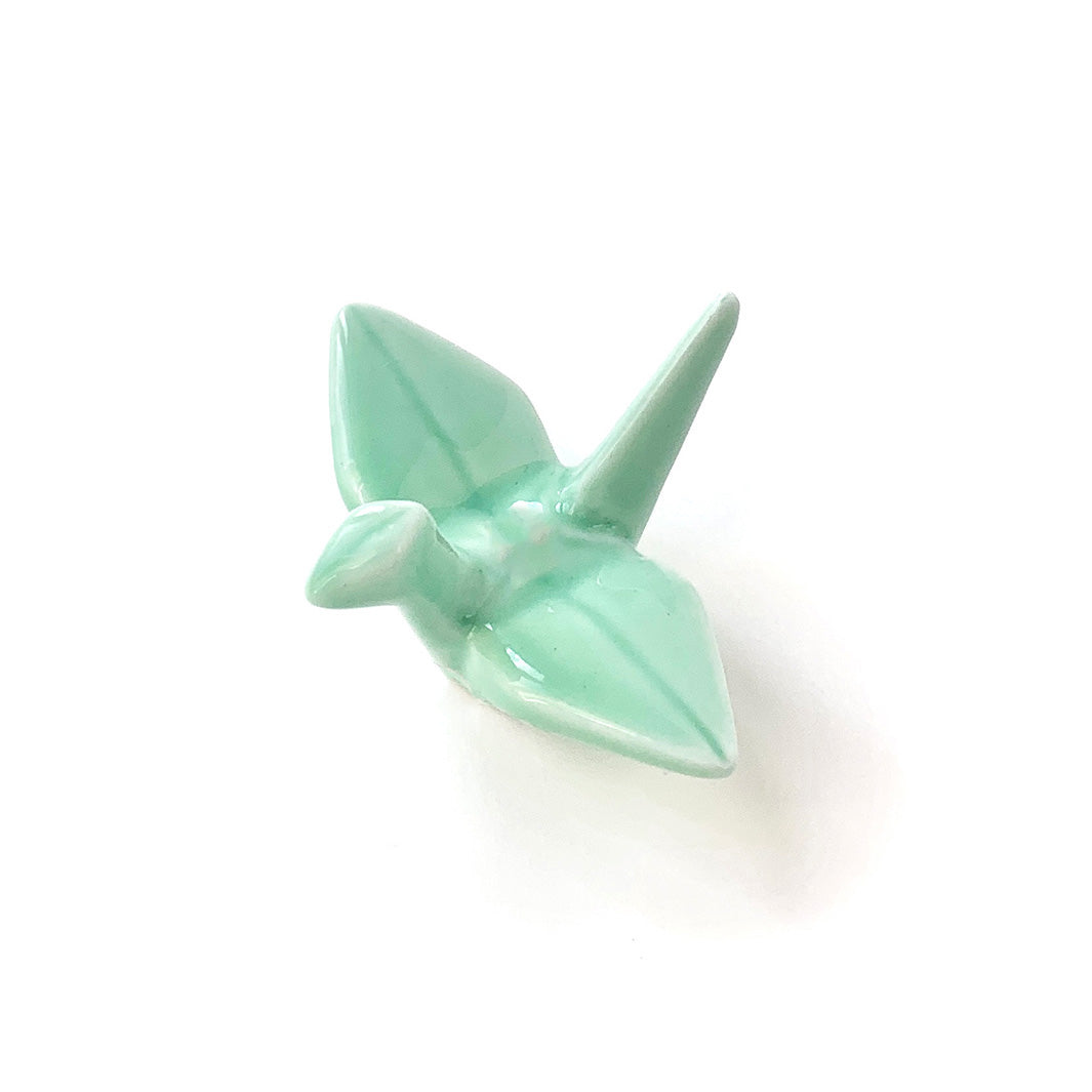 Chopstick Holder - Crane - Water Green