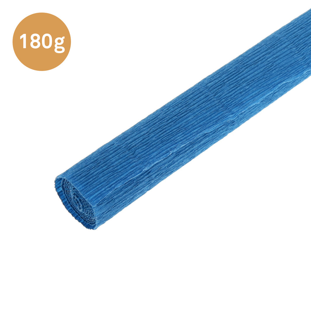 FloristryWarehouse Rouleau de papier crépon 180g (50 x 250 cm) Bleu Profond (teinte 555 FloristryWarehouse Rouleau de papier crépon 180g (50 x 250 cm) Bleu Profond (teinte 555