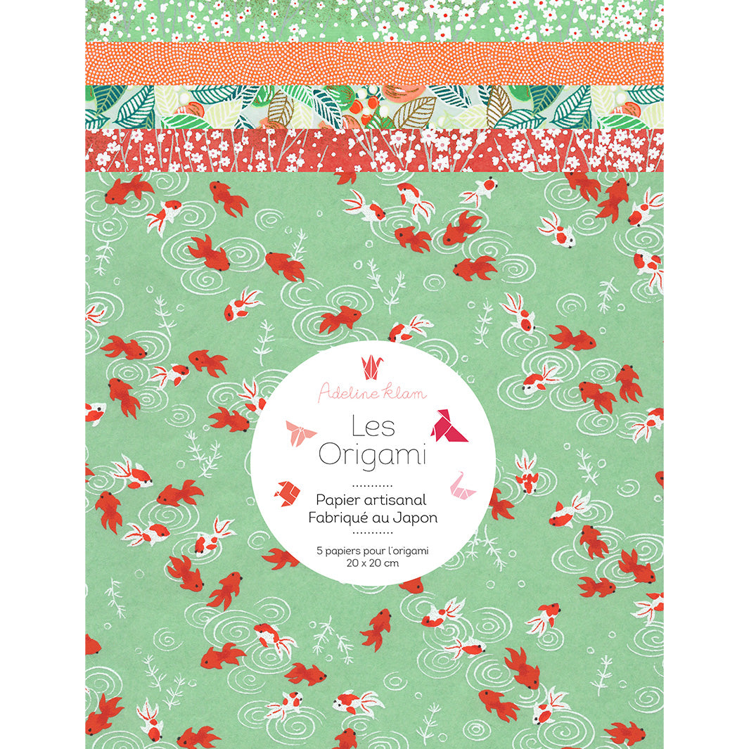 5 Papiers Origami - 19,50 x 19,50 cm - Lily - 20I