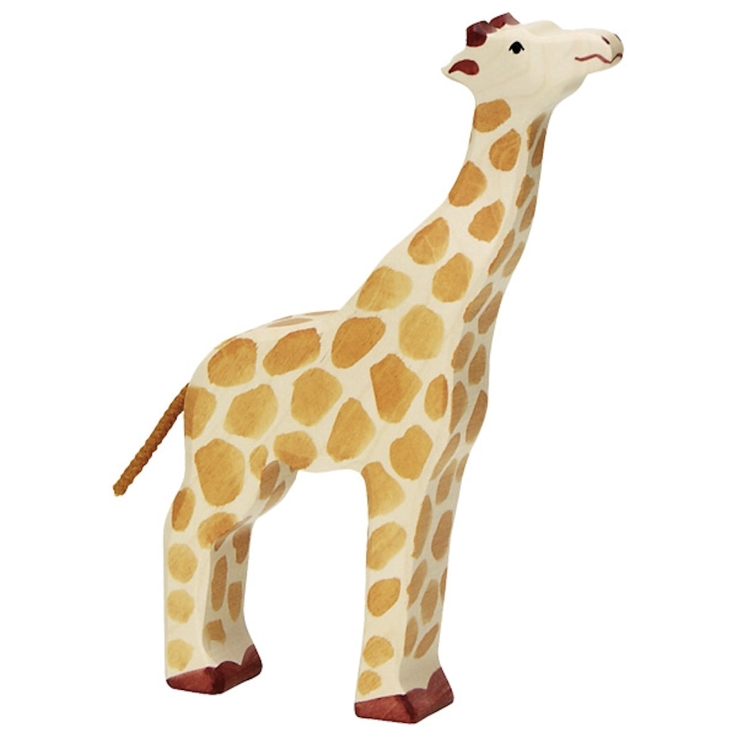 Girafe tête haute en bois - Holztiger