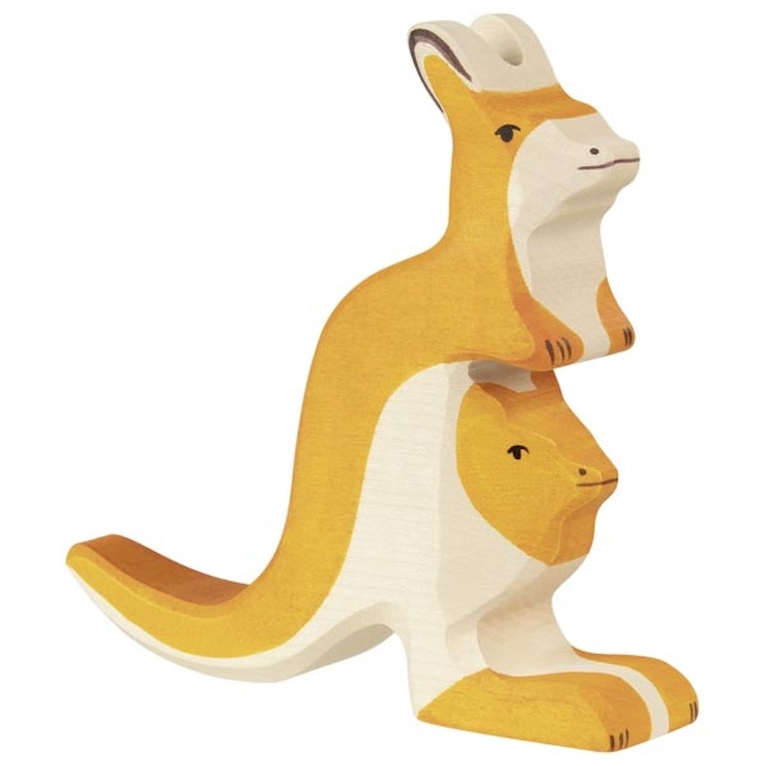 Kangaroo and his wooden cub - Holztiger