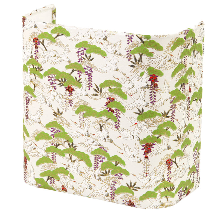 Applique Murale Japonaise - Grues et Forêt - Blanc Nacré - M893