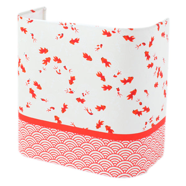 Applique murale japonaise 3 bandes - Poissons rouges, vagues rouges - M613 et M612