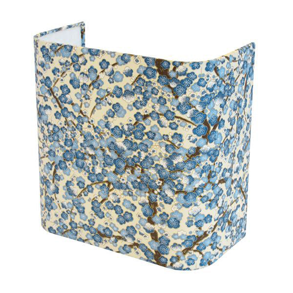 Applique murale japonaise - Fleurs de Pruniers - Crème et Bleu Foncé - M425