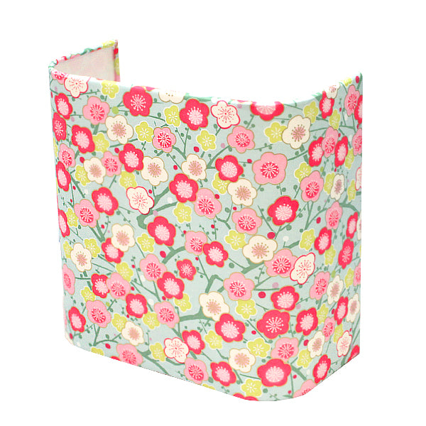 Applique murale japonaise - Fleurs vertes, roses et blanches - M495