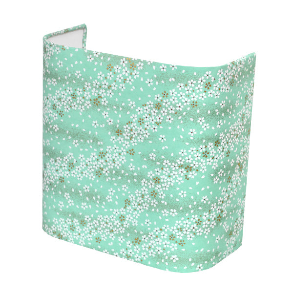 Applique murale japonaise - Fleurs au vent - Turquoise - M515