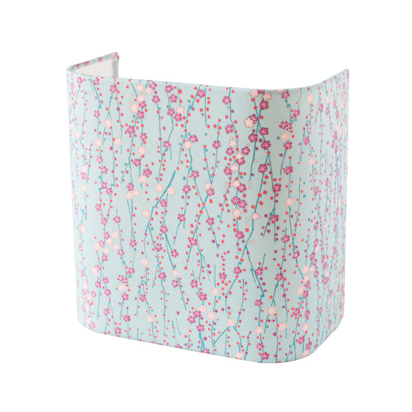 Applique murale japonaise - Branche en fleurs - Bleu - M573