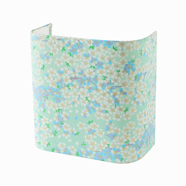 Applique murale japonaise - Fleurs de Cerisier - Vert d'eau, Bleu et Mauve - M626