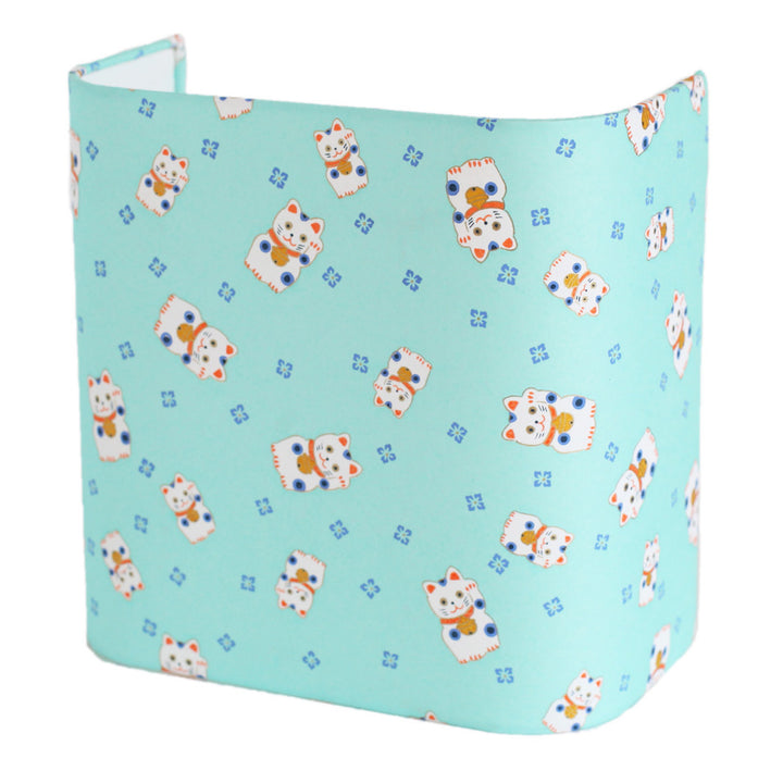 Applique murale japonaise - Maneki Neko - Menthe, Orange et Bleu Violet - M838