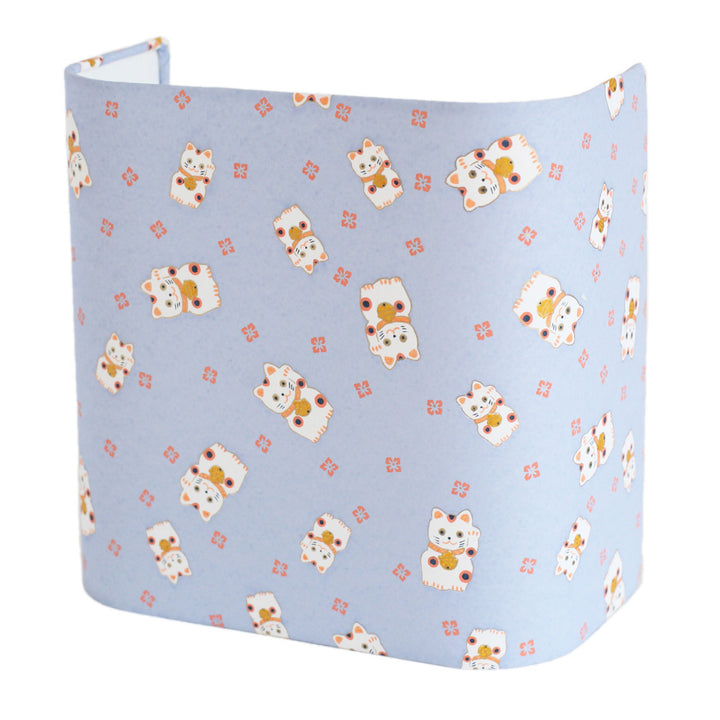 Applique murale japonaise - Maneki Neko - Lavande, Corail et Moutarde - M839