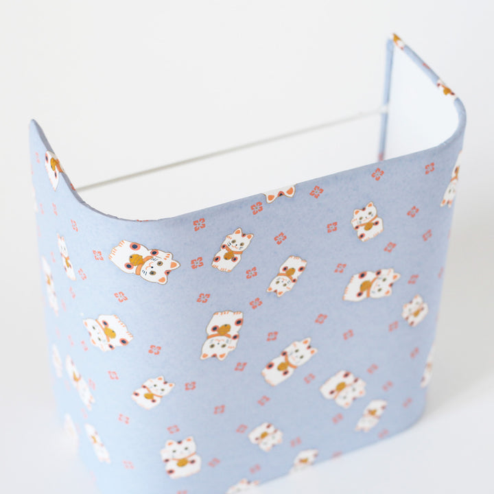 Applique murale japonaise - Maneki Neko - Lavande, Corail et Moutarde - M839