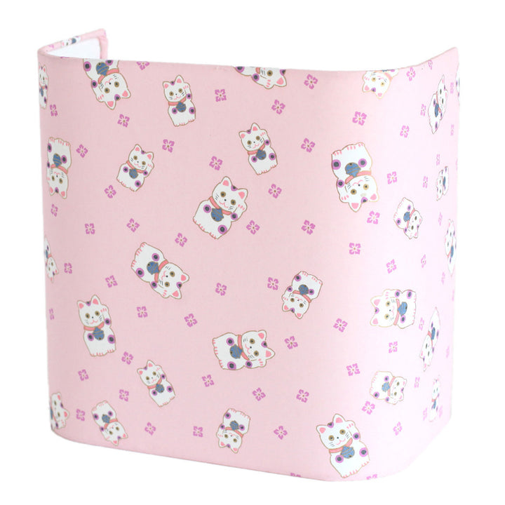 Applique murale japonaise - Maneki Neko - Rose Pâle, Mauve et Bleu Violet - M842