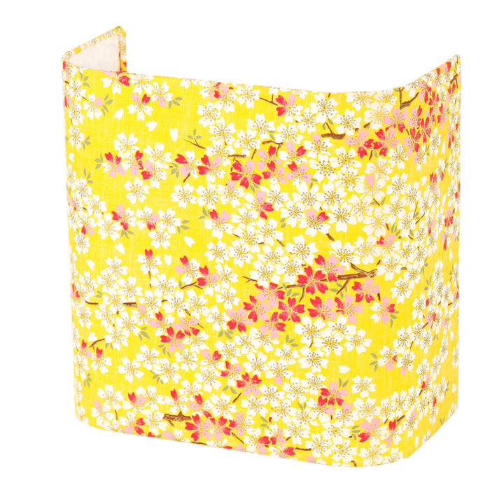 Applique Murale Japonaise - Fleurs de Cerisier Fond Jaune - M364