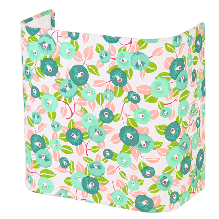 Applique murale japonaise - Camélias - Vert, Vert d'eau et Rose - M809