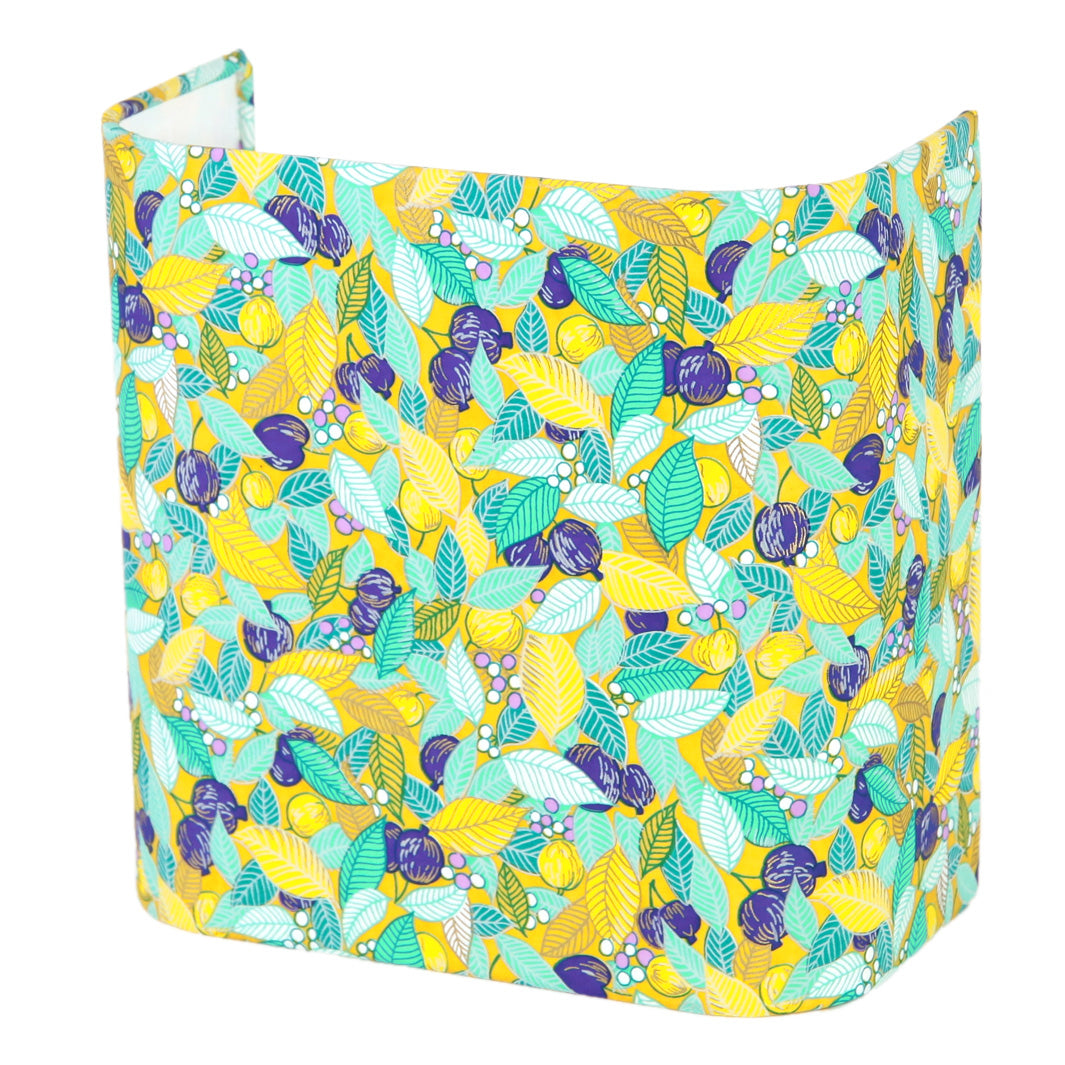 Applique murale japonaise - Feuilles, Baies et Fruits - Jaune, Turquoise et Violet - M853