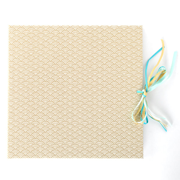 Papier Japonais - Vagues - Or - M444-Papier japonais-AdelineKlam