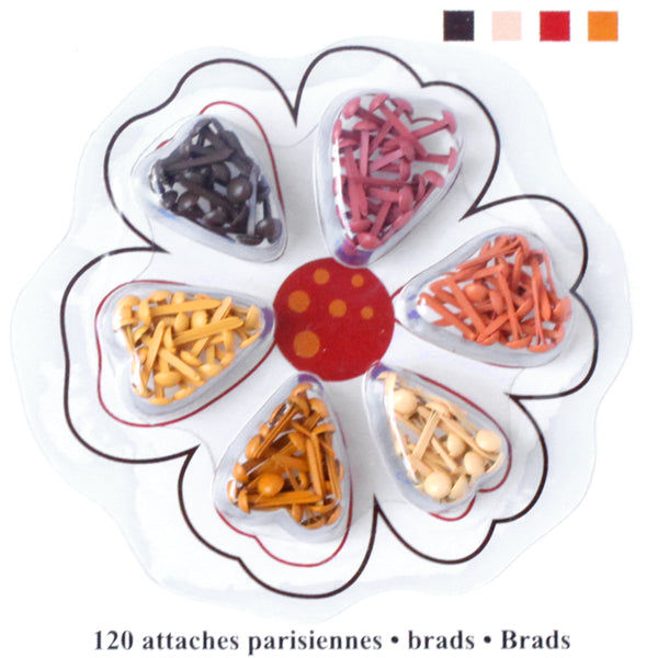 Attaches parisiennes rouge et orange