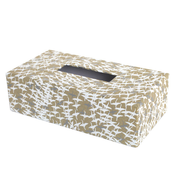 Papier Japonais - Envolée de grues- Argent et grège - M365-Papier japonais-AdelineKlam