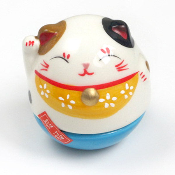 Grigri Chat Koro-Rin Maneki-Neko Jaune et Bleu