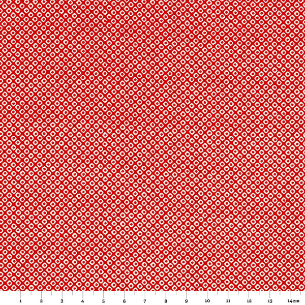 Papier Japonais - Petits jacquards blancs sur fond rouge - M352-Papier japonais-AdelineKlam