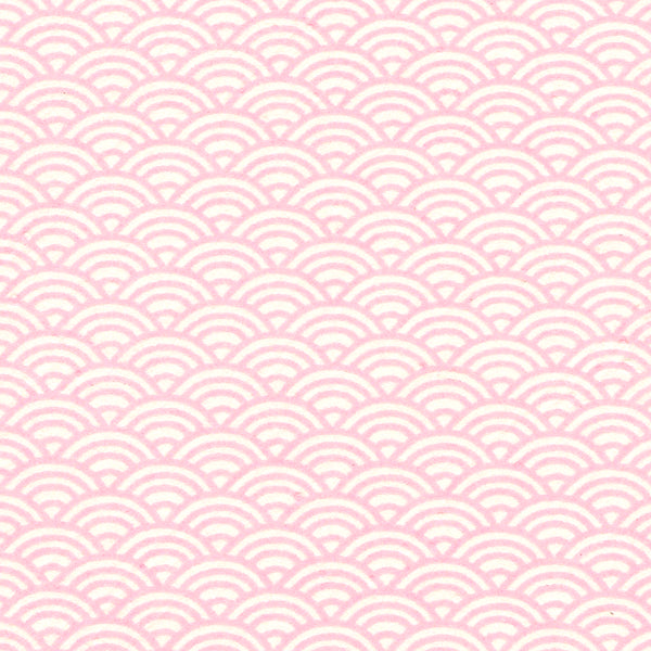 Papier Japonais - Vagues - Rose pâle - M475-Papier japonais-AdelineKlam