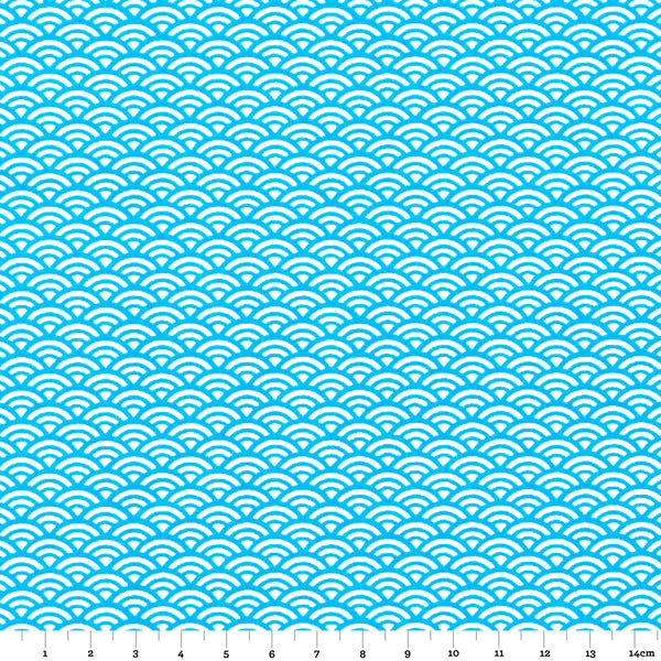 Papier Japonais - Vagues - Turquoise - M486-Papier japonais-AdelineKlam