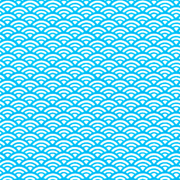 Papier Japonais - Vagues - Turquoise - M486-Papier japonais-AdelineKlam