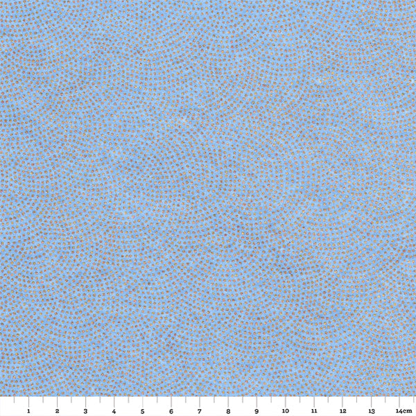 Papier Japonais - Samekomon - Bleu Gris et Or - M601-Papier japonais-AdelineKlam