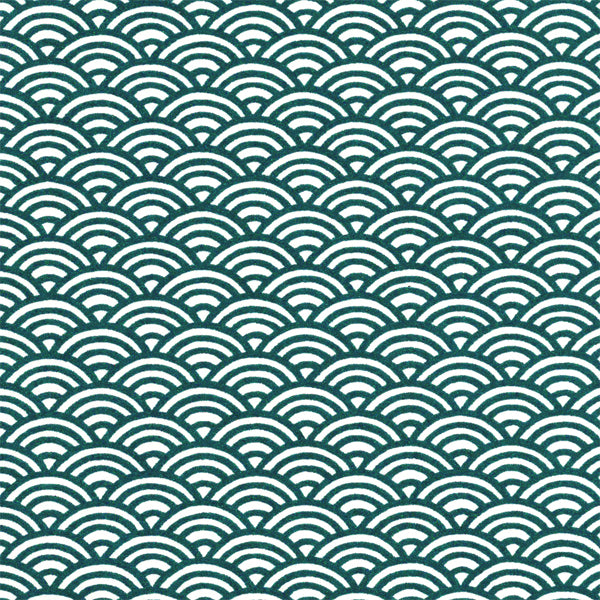 Papier Japonais - Vagues - Bleu canard - M651-Papier japonais-AdelineKlam