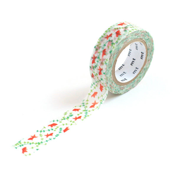 Masking Tape Poissons rouges, Algues vertes
