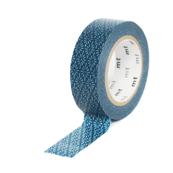 Masking Tape Étincelles blanches, Fond bleu foncé