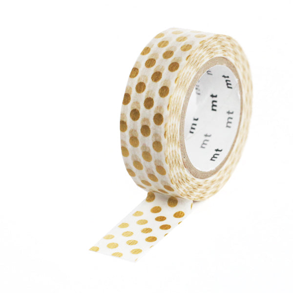 Masking Tape Gros pois dorés
