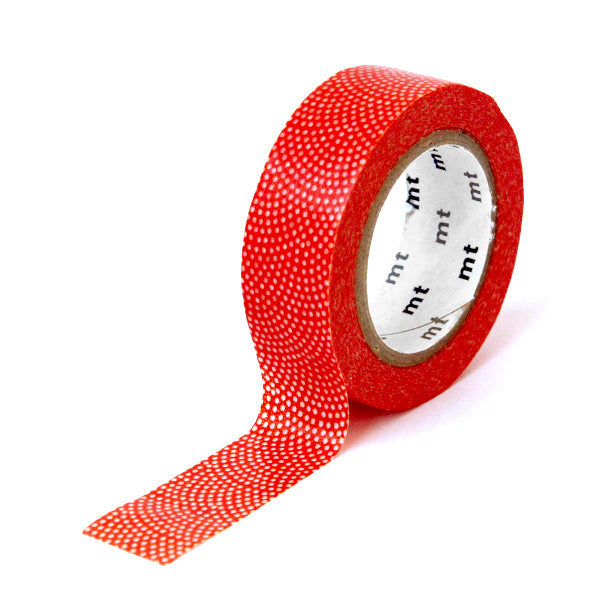 Masking Tape Points blancs, Fond rouge vif