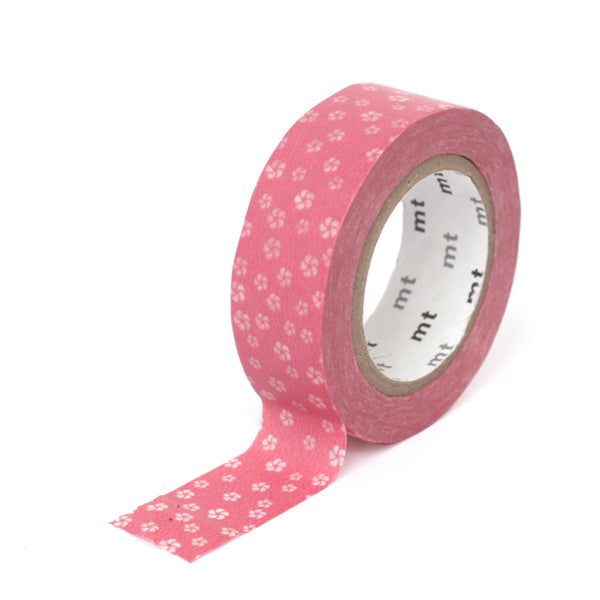 Masking Tape Petites fleurs sur Fond rose