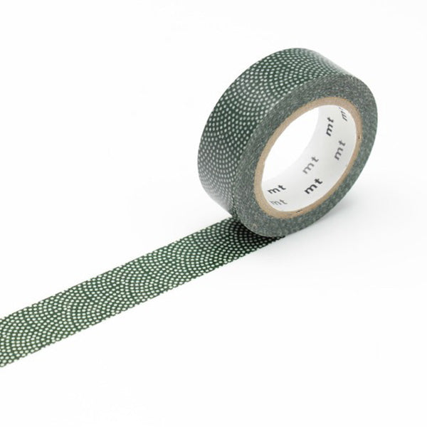 Masking Tape Points blancs, Fond vert foncé