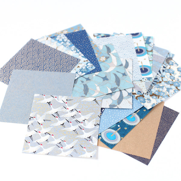 20 Papiers Origami - 10 x 10 cm - Océan