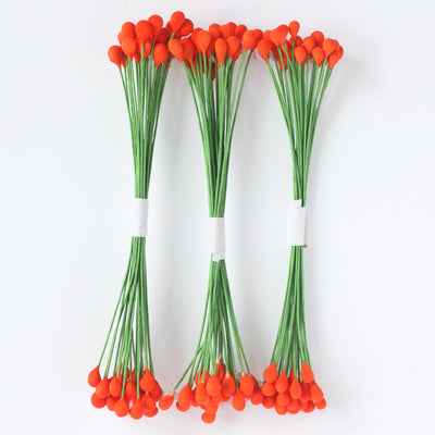 Pistils de fleurs vert orange - Grands