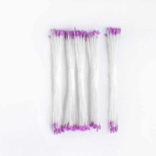 Pistils de fleur Blanc et mauve - Petits