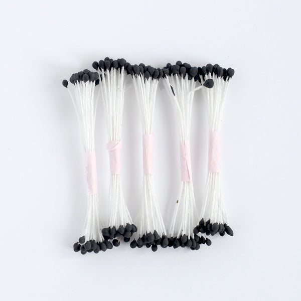 Pistils de fleur Blanc et noir - Petits