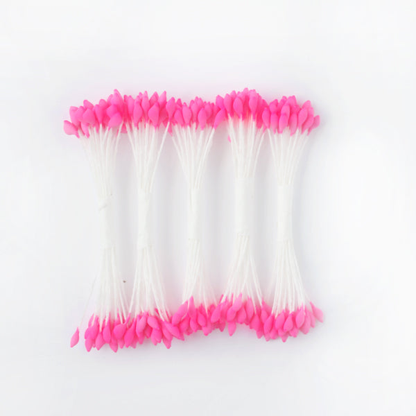 Pistils de fleur Blanc et rose fluo - Petits