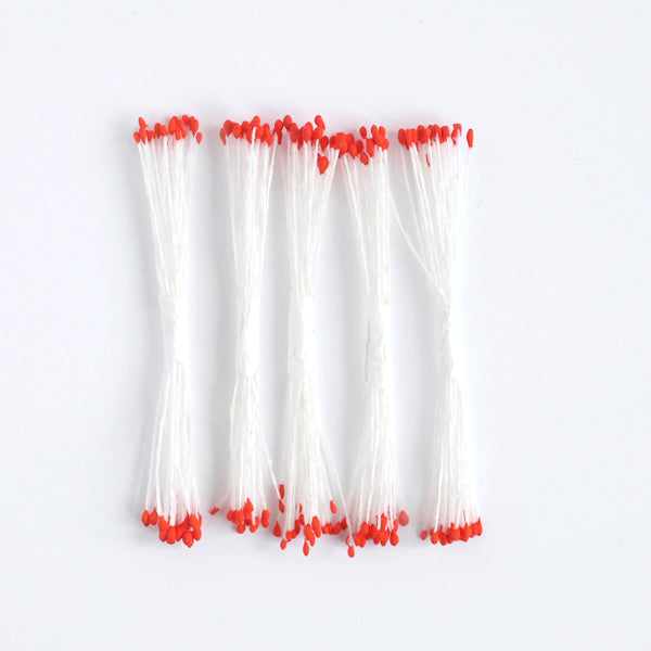 Pistils de fleur Blanches et orange - Petits
