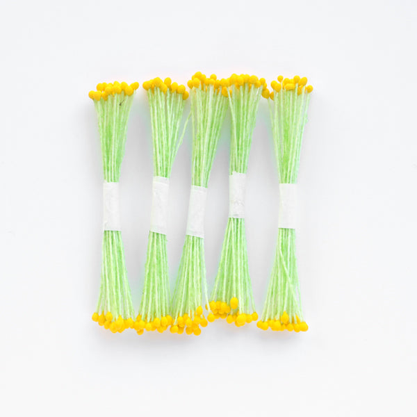 Pistils de fleur Vert et jaune - Petits