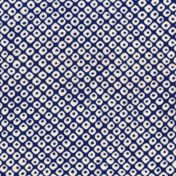 Tissu japonais Jacquard fond bleu kanoko - T130