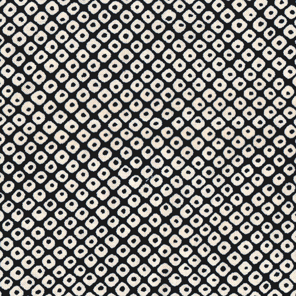 Tissu japonais Jacquard fond noir kanoko - T176