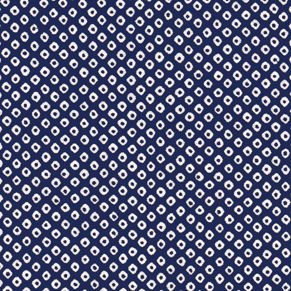Tissu japonais Jacquard fond bleu kanoko - T192